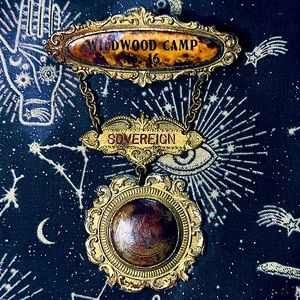 WOODMEN of the WORLD Antique Medal Pin Wildwood Camp 16 Freemasons Masonic 1900